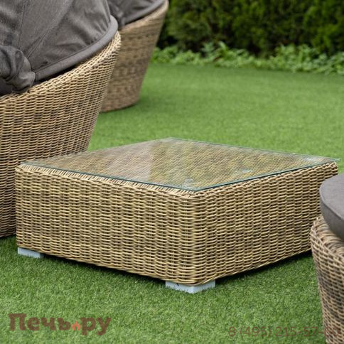 Лунго 4SiS журнальный столик плетеный, цвет соломенный фото 5