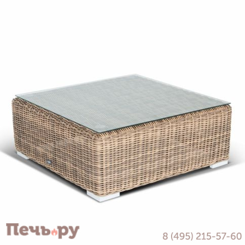 Лунго 4SiS журнальный столик плетеный, цвет соломенный фото