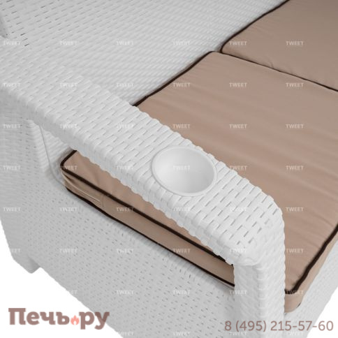 Мебель Tweet Диван 2-х местный, белый фото 3