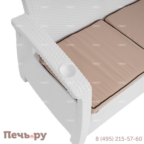 Мебель Tweet Диван 2-х местный, белый фото 4