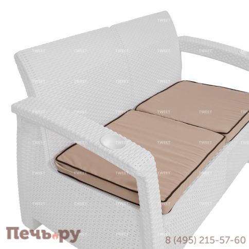 Мебель Tweet Диван 2-х местный, белый фото 5