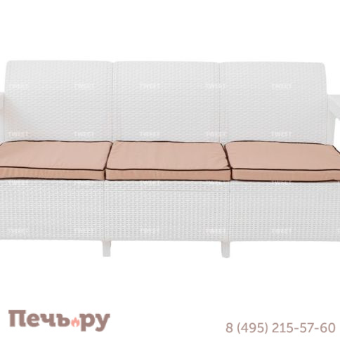 Мебель Tweet Диван 3-х местный, белый фото 2