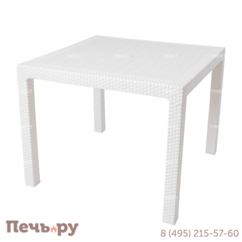 Стол обеденный Gardeck Tweet Kvatro 940*940мм, белый фото