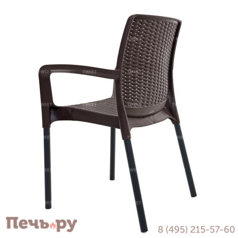 Стул Gardeck Tweet  Bali Solid, черно-коричневый фото 3