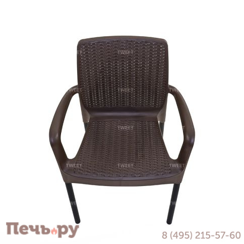 Стул Gardeck Tweet  Bali Solid, черно-коричневый фото 4