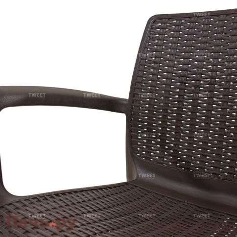 Стул Gardeck Tweet  Bali Solid, черно-коричневый фото 6