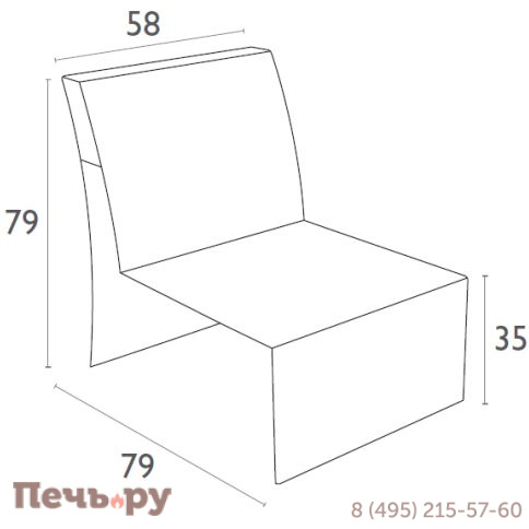 Модуль дополнительный для дивана Monaco Lounge Extension Part 234/837-2504 фото 2