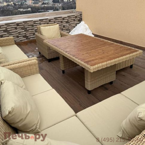 Диван Gardeck Mokka Bella 2-х местный, соломенный фото 6