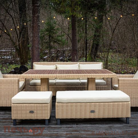 Диван Gardeck Mokka Bella 3-х местный, соломенный фото 5