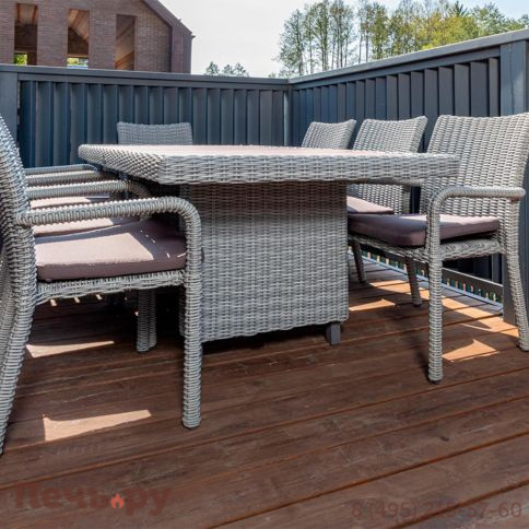 Стол прямоугольный Gardeck Mokka Bella с деревянной столешницей фото 4