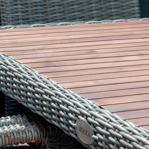 Стол прямоугольный Gardeck Mokka Bella с деревянной столешницей фото 5