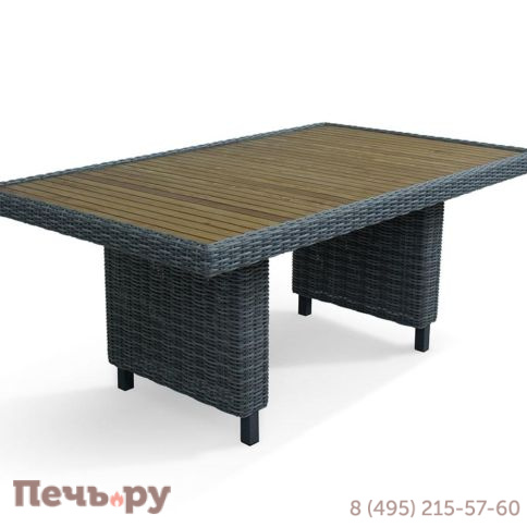 Стол прямоугольный Gardeck Mokka Bella с деревянной столешницей фото 6