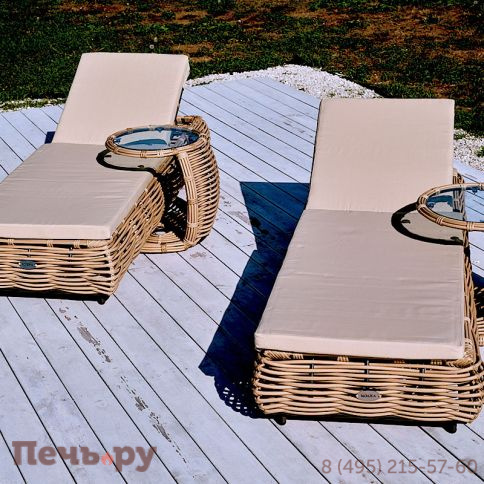 Шезлонг Gardeck Mokka Majorca, цвет соломенный фото 8