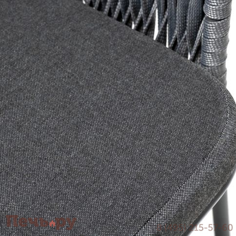 Обеденная группа 4SiS Диего на 4 персоны со стульями Бордо плетения колос, столешница серый гранит фото 14