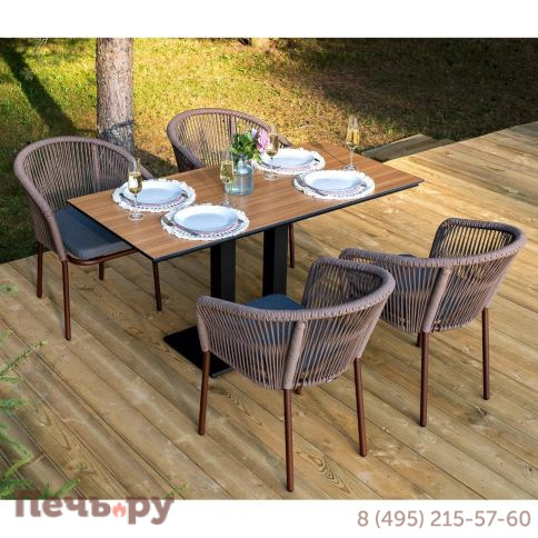 Обеденная группа 4SiS Каффе Дабл на 4 персоны, цвет дуб фото