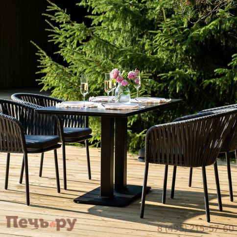 Обеденная группа 4SiS Каффе Дабл на 4 персоны, цвет серый гранит фото 6