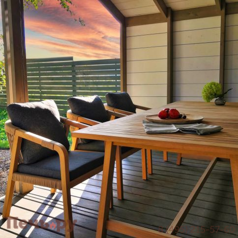 Обеденная группа Ideal Patio LEONOREN каркас тик / стол тик 220 фото 7