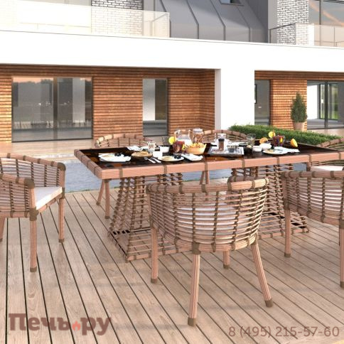 Обеденная группа Rotang Lux Бамбук фото
