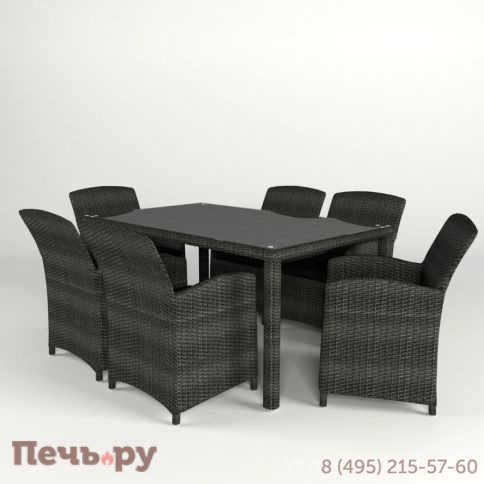 Обеденная группа Rotang Lux Севилья 160х100 фото