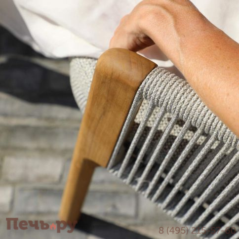 Обеденный комплект Brafritid Avesta серый,стеклокерамика/тик фото 5