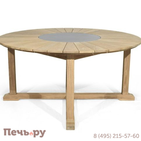 Обеденный комплект Brafritid Circus-Ontario 160 бежевый/натуральный, тик/искусственный ротанг фото 3