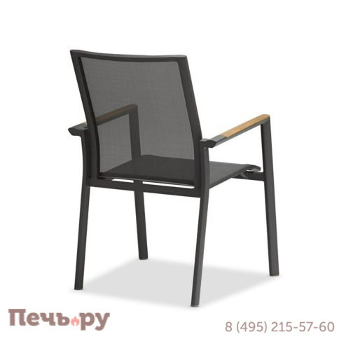 Обеденный комплект Brafritid Lyon-Andy 220A+6N2R антрацит/серый, алюминий/спеченный камень/тик фото 6