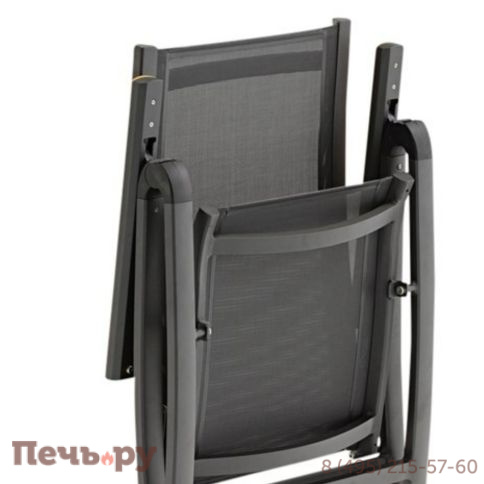 Обеденный комплект Brafritid Lyon-Andy 220A+6N2R антрацит/серый, алюминий/спеченный камень/тик фото 8