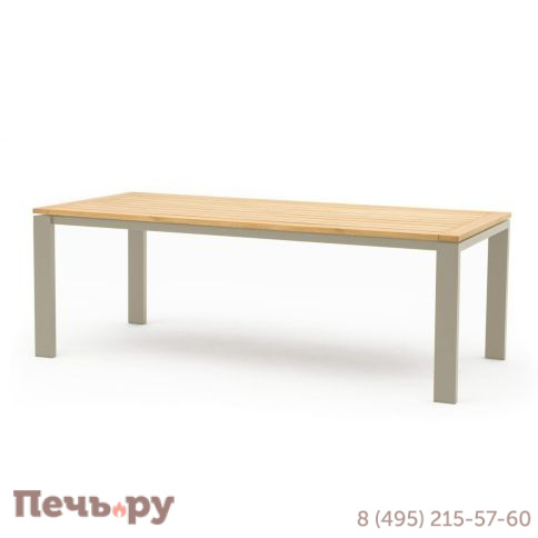 Обеденный комплект Brafritid Lyon-Andy 220B+6R бежевый/натуральный, алюминий/тик фото 4