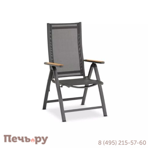 Обеденный комплект Brafritid Lyon-Andy 280A+8R антрацит/натуральный, алюминий/тик фото 6