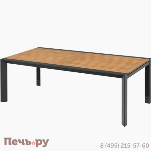 Обеденный комплект Brafritid Nora-Andy 10N антрацит/натуральный, алюминий/тик фото 4