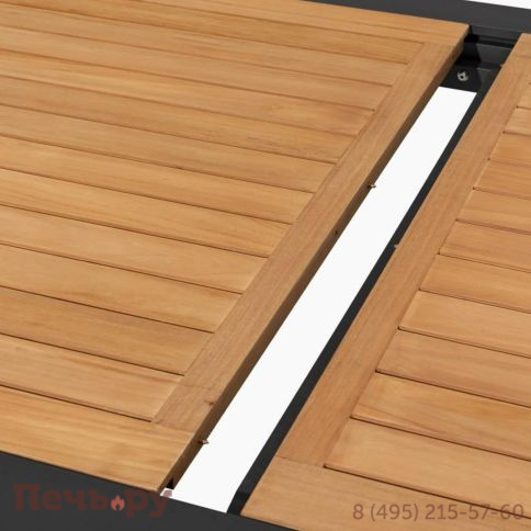 Обеденный комплект Brafritid Nora-Andy 10N антрацит/натуральный, алюминий/тик фото 6