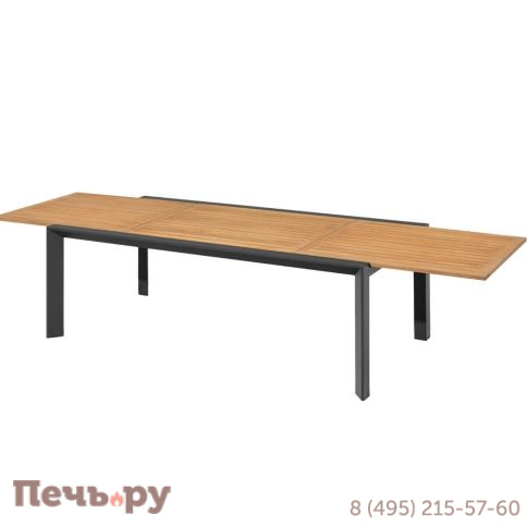 Обеденный комплект Brafritid Nora-Andy 10R антрацит/натуральный, алюминий/тик фото 3