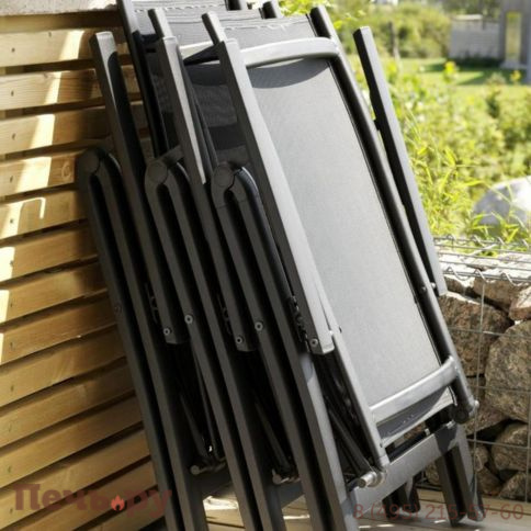 Обеденный комплект Brafritid Timra-Andy 240+6N2R антрацит/серый, алюминий/спеченный камень/тик фото 11