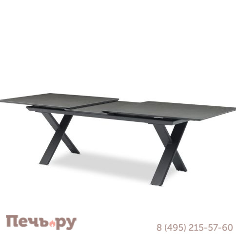 Обеденный комплект Brafritid Timra-Andy 240+6N2R антрацит/серый, алюминий/спеченный камень/тик фото 2