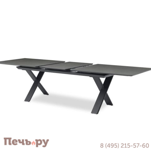 Обеденный комплект Brafritid Timra-Andy 240+6N2R антрацит/серый, алюминий/спеченный камень/тик фото 4