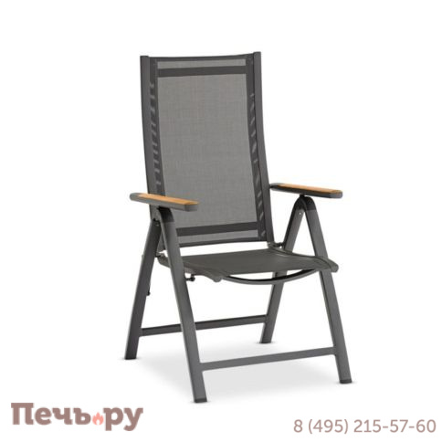 Обеденный комплект Brafritid Timra-Andy 240+6N2R антрацит/серый, алюминий/спеченный камень/тик фото 7