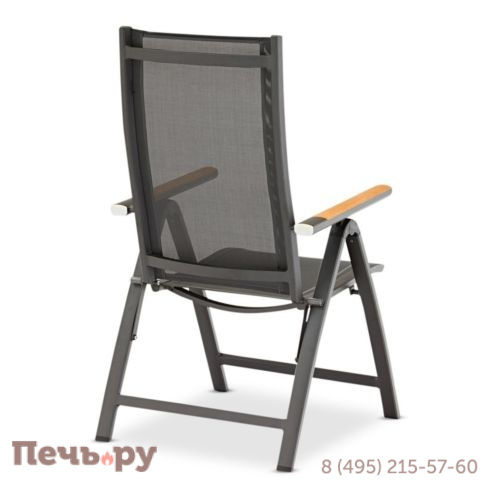 Обеденный комплект Brafritid Timra-Andy 240+6N2R антрацит/серый, алюминий/спеченный камень/тик фото 8