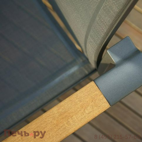 Обеденный комплект Brafritid Timra-Andy 400+10N2R антрацит, алюминий/спеченный камень/тик фото 4