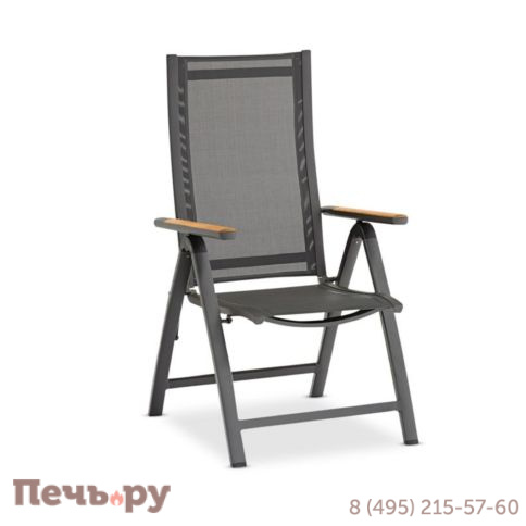 Обеденный комплект Brafritid Timra-Andy 400+10R антрацит/серый, алюминий/спеченный камень/тик фото 5