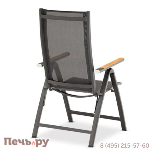 Обеденный комплект Brafritid Timra-Andy 400+10R антрацит/серый, алюминий/спеченный камень/тик фото 6