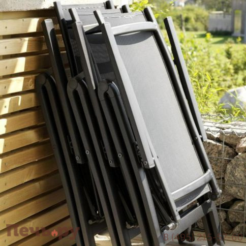 Обеденный комплект Brafritid Timra-Andy 400+10R антрацит/серый, алюминий/спеченный камень/тик фото 8