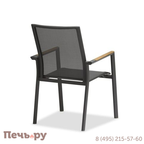 Обеденный комплект Brafritid Timra T-N антрацит/натуральный, алюминий/тик фото 10