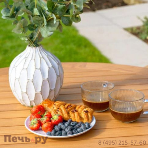 Обеденный комплект Brafritid Timra T-N антрацит/натуральный, алюминий/тик фото 7