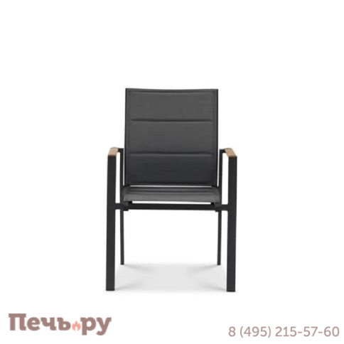 Обеденный комплект Brafritid Timra T-P антрацит/натуральный, алюминий/тик фото 6