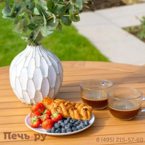 Обеденный комплект Brafritid Timra T-R антрацит/натуральный, алюминий/тик фото 5