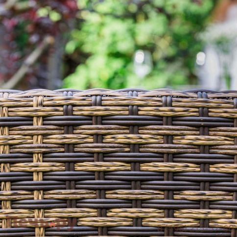 Обеденный комплект Royal Family Fiona из искусственного ротанга коричневого цвета фото 3