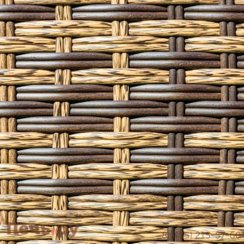 Обеденный комплект Royal Family Fiona из искусственного ротанга коричневого цвета фото 4