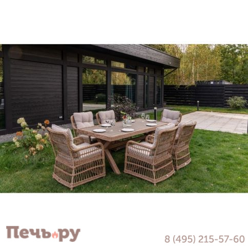 Обеденный комплект Royal Family Isabella из искусственного ротанга фото