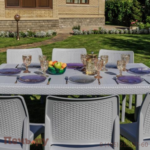 Обеденный комплект Royal Family JULY L светло-серый фото 5