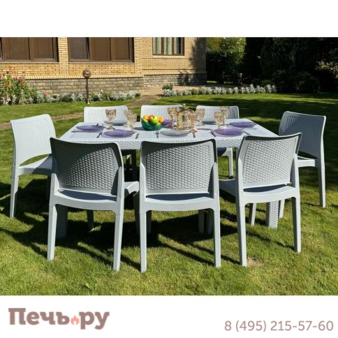 Обеденный комплект Royal Family JULY L светло-серый фото